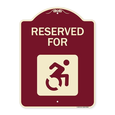 Designer Series-Reserved For With Accessible Symbol Heavy-Gauge Aluminum